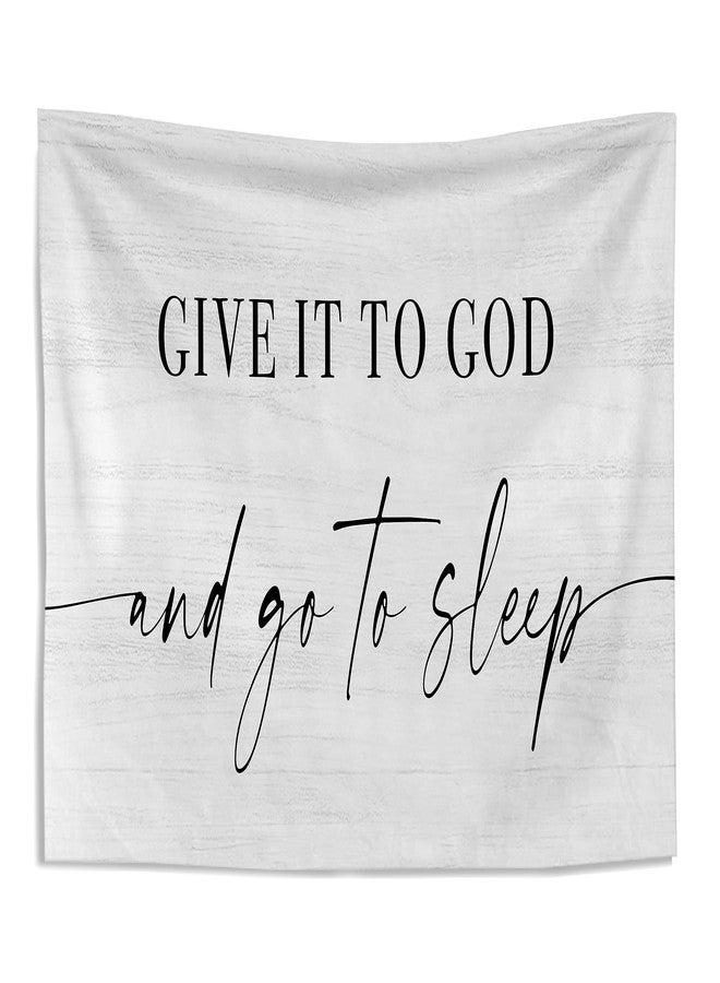 Knibeo Kneibo Give It to God and Go to Sleep Tapestry - Christian Tapestry, Bedroom Tapestry 50x60, Bedroom Decor, Master Bedroom Decor, Guest Room Wall Decor - Image 1
